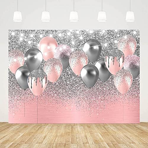 ABLIN 10x7ft glitter prateado e rosa rosa cenário dourado para fotografia feminina menina de aniversário noiva para ser de noivado decorações de festas
