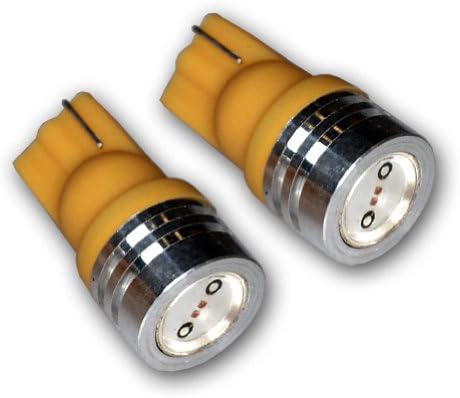Tuningpros ledcei-t10-yhp1 Verifique o indicador do motor LED BULBS T10 CUSELA, LED DE HATA LED AMARELO DE 2-PC Set