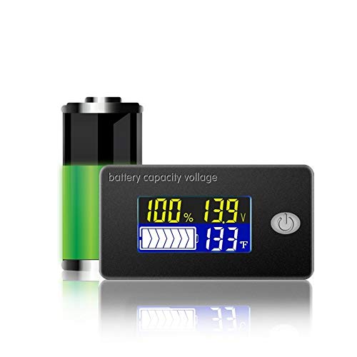 TAIDACENT JS-C35 LCD LCD Capacidade do nível do nível do voltímetro Medidor de temperatura Testador de potência 12V 24V Bateria de ácido de chumbo-íons de lítio