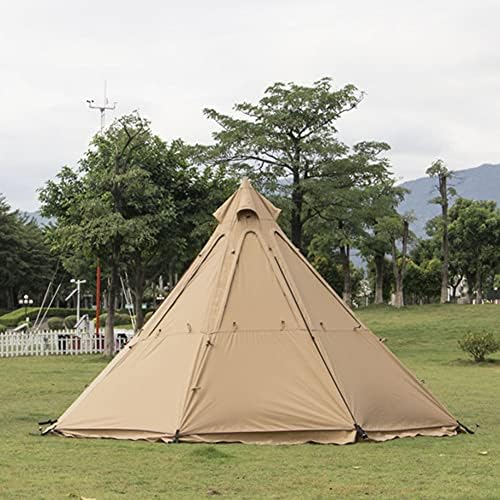 Jtyx grande tenda de acampamento da tenda de pirâmide com fogão tipi tipi tenda com bolsa de transporte para 5-8 pessoas