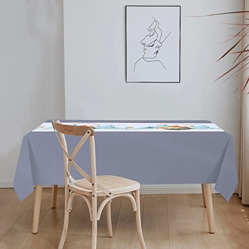 Talha de mesa de retângulo de retângulo impermeável à prova d'água, toalhas de mesa limpáveis, cobertura de mesa à prova de