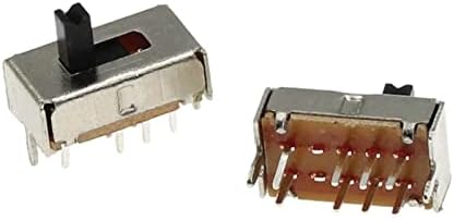 Rhynil Micro switch 10pcs SS23D07 8 pinos 3 Posição 2p3t Toglegle interruptor duplo vertical deslizamento comprimento do punho de 5 mm de comprimento de 5 mm