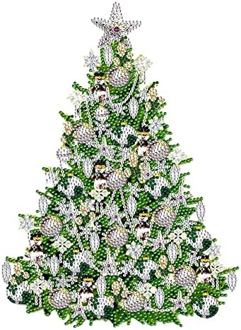 Kits de pintura de diamante de árvore de Natal para adolescentes iniciantes, kits de pintura de diamante de formação especial parciais por kits de números para adultos kits de arte de diamante para crianças para decoração de parede em casa 30x40cm/12x16in