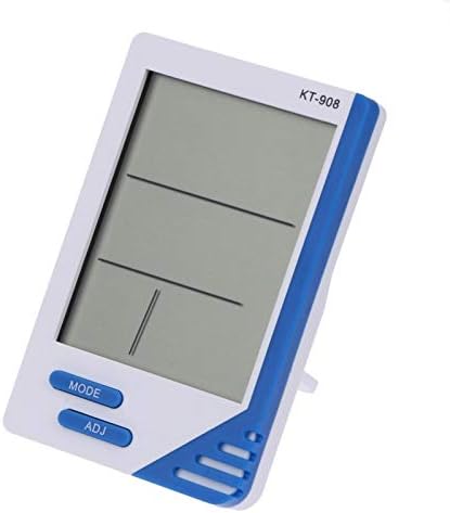 KLHHG Multifuncional Termômetro e Higrômetro de tela grande com relógio ， Officiário em casa grande Termômetro LCD eletrônico