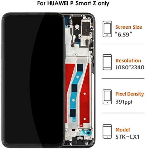 A-Mind for Huawei P Smart Z STK-LX1/Y9 Prime 2019 LCD Display Touch Digitalizer Substituição Kits de reparo de montagem completa com ferramentas