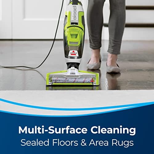 Bissell Crosswave Floor and Area Rug Cleaner, vácuo seco molhado com rolagem de bônus e filtro extra, 1785a, verde
