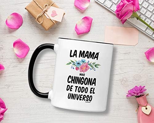Caneca de Casitika Chingona. Presentes para a mãe mexicana. La Mama Mas Chingona de ToDO El Universo Cup. Regalos para mama