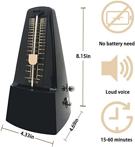 Metronoma mecânico de Hoseyin, metrônomo universal para piano, violão, violino, bateria e outros instrumentos