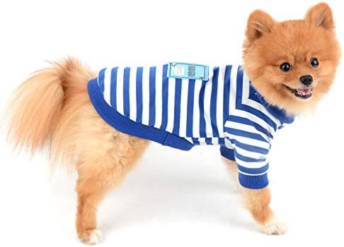 Camisa de cachorro listrada selmai camisetas de algodão macia para cães médios pequenos masculino cachorro gato fofo cachorro dachshund