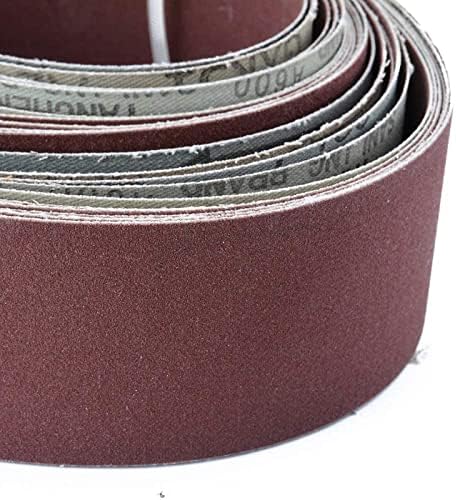 Cinto abrasivo syzhiwujia 6pcs 2x72 cinturões de lixamento 180-800 Óxido de alumínio de areia para lixadeira de lixadeira de reposição