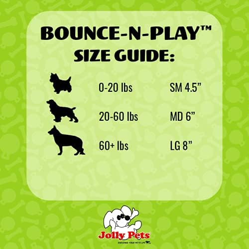 Jolly Pets Bounce-N-Play Dog Toy Ball, Orange, 4,5 polegadas/Pequeno, número do modelo: 2545 ou
