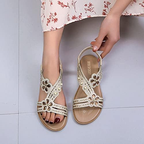 Sandálias de salto de cunha leve feminino sandálias de tira do tornozelo com sandálias de estilo de praia de dedo do dedo do dedo do pé