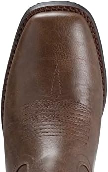 Botas de cowboy iuv para homens boot ocidental clássico durável bordou as botas tradicionais de dedo bordado