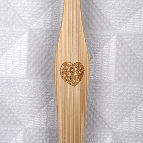 Escova de dentes de bambu 'Coração de coração de Azeeda