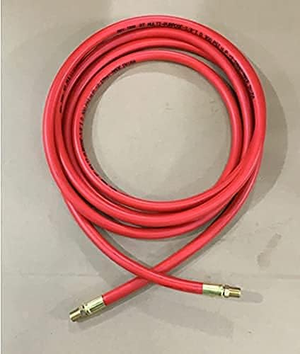 CAMOO Número 12175 15 'x 3/8 PVC Kit de mangueira de compressor de ar PVC 250 psi por serviço pesado, leve, resistente à torção e flexibilidade para qualquer clima com acessórios de acoplador rápido industrial, restritores de dobragem, vermelho
