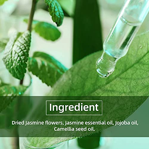 Óleo de uso multiuso de jasmim de duo-nattern 30 ml, óleo essencial de jasmim orgânico para pele, cabelo, corpo e unhas Jasmim Massage Oil-1 fl oz