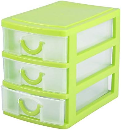 Topincn Plastic 3 gaveta Jewelry Box, gavetas de organizações de armazenamento compactas definidas para cosméticos, suprimentos odontológicos, cuidados com o cabelo, banheiro, escritório, dormitório, mesa, bancada