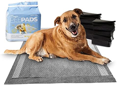 Alpha Paw-Odor eliminando as almofadas de xixi para cães, almofadas de cães à prova de vazamentos descartáveis ​​e espessas, sujeira