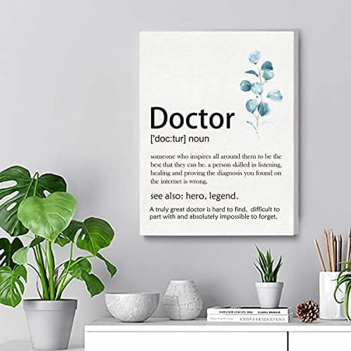 Presentes médicos para homens homens, Presentes de cerimônia de casaco branco - Inspirational Wall Art Doctor Definição -