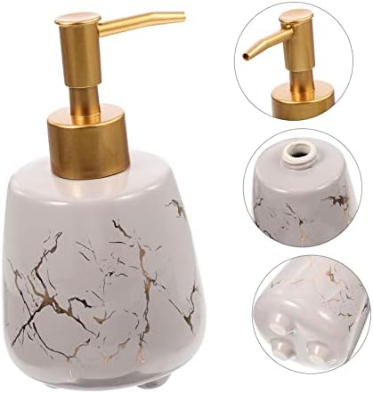 Luxshiny Banheiro Cerâmica de Cerâmica do Banheiro Pressione a Roupa de Lavanderia segura o padrão de garrafa Recarregável