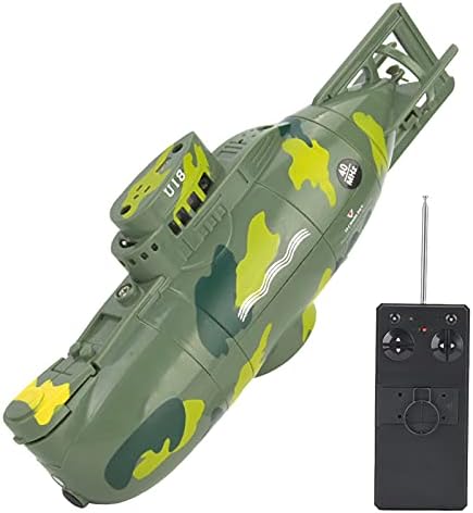 Naroote Mini RC Submarine Toy, Submarino de Controle Remoto, Mini Simulação Controle Remoto Militar de 6 canais Modelo de