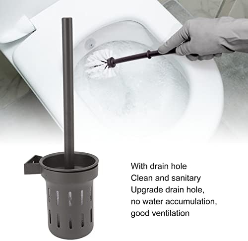 Pincel de vaso sanitário ftvogue conjunto de tamanho compacto pincel de vaso sanitário com escova de vaso sanitário e suporte