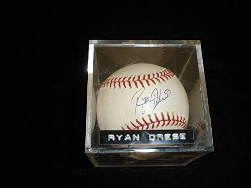 Ryan Drese 57 assinado ML oficial Selig Baseball PSA DNA Indians Rangers Nat'ls - Bolalls autografados