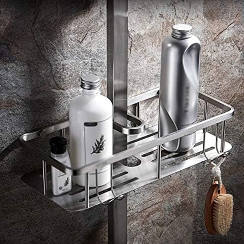 XJJZS Banheiro Organizador de prateleira de armazenamento Rack de cozinha com adesivo transparente sem rastreamento sem perfuração