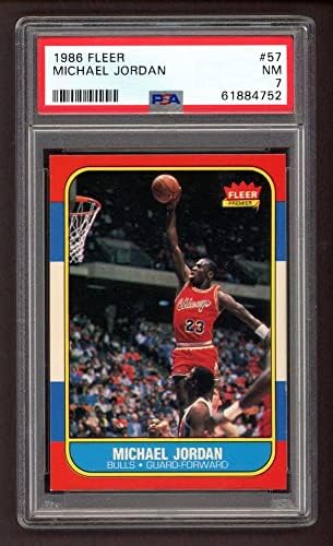 1986 Fleer # 57 Michael Jordan Chicago Bulls PSA PSA 7.00 Bulls UNC