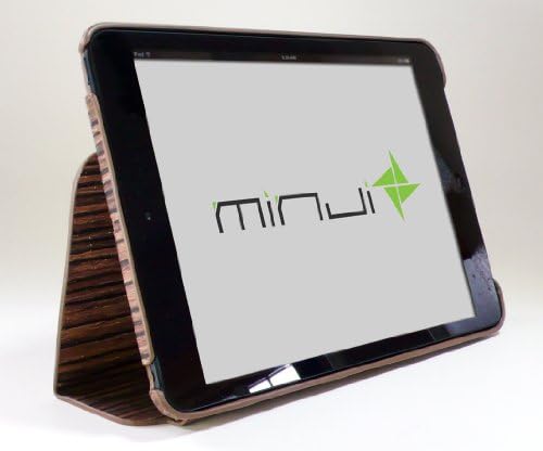 Minji Mini iPad 1_NATURA Case de grãos de madeira _ Brown Zebra