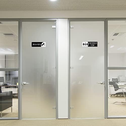 Sinal do quarto de hóspedes 9 x3 Black White - Self Stick Porta Sigil Parede Decalque para escritórios Empresas de casa