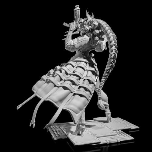 1/24 Agente de ficção científica Kit de modelo de resina guerreira feminina, peças de modelo de resina em miniatura não montada e
