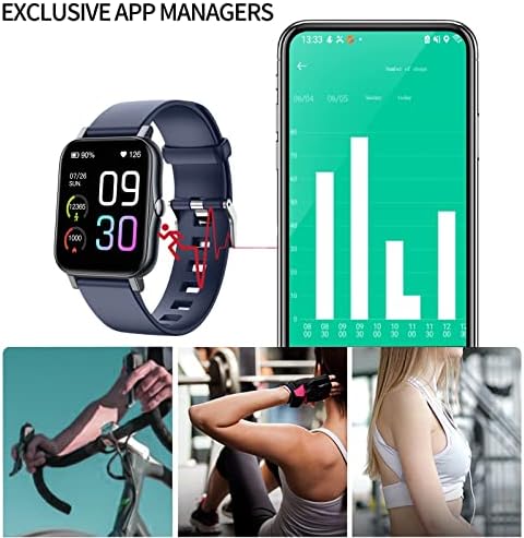 Mini Smart Watch Fitness Acompanhe para homens mulheres, 14 dias de duração da bateria, vários modos esportivos, sono