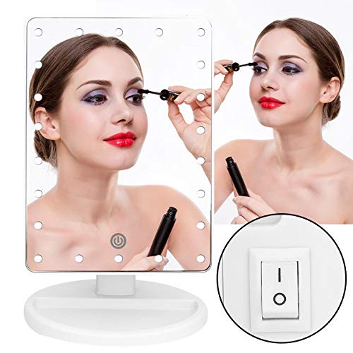 Espelho de maquiagem espelho de desktop espelho de maquiagem da moda Ferramenta de cosméticos de espelho leve ajustável para o espelho de maquiagem do banheiro de mesa