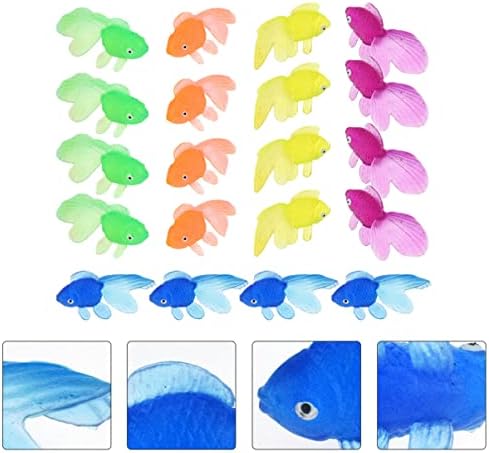 Toyvian 20pcs Simulação Goldfish Modelo Toys educacionais para crianças Ornamento artesanato para crianças Bath Bath Toys Kids