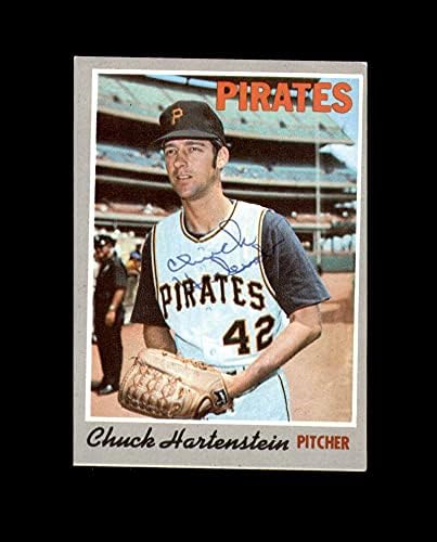 Chuck Hartenstein assinado à mão de 1970 Topps Pittsburgh Pirates Autograph
