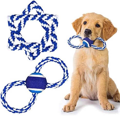 Tiibot 2 pacote hanukkah cachorro brinquedos de cachorro filhote de cachorro interativo CHEW TOYS CHEW