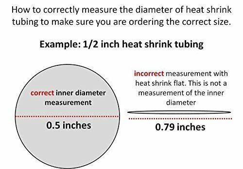 Tubo de encolhimento de calor - 2: 1 Proporção LOTE DE TUBO ENVIENCIDADE 3/32 polegada 25 pés de corte de calor
