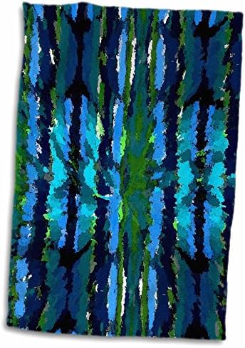 3drose florene padrão abstrato - experimentado n azul - toalhas