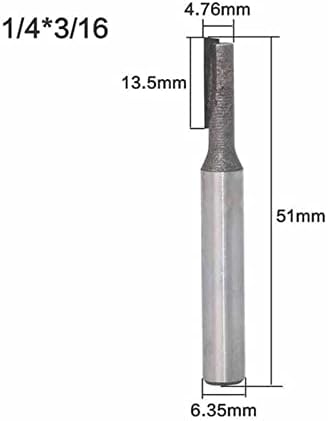 Cortador de moagem de superfície 1 pacote 6,35/12,7 mm de haste única dupla faca reta do roteador de madeira bit Ferramentas