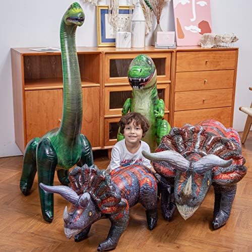 Joyinin 30 ”T-Rex Dinosaur Inflável, Tyrannosaurus Rex Inflável Dinosaur Toy para decorações de festas, presente de festa de aniversário de dinossaur