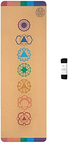 Satoriconcept Cork Yoga Mat - Cork e borracha ecológicos, leves com tamanho perfeito e 4 mm de espessura, não deslizante,