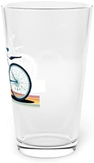 Teegarb Letter Blange Beer Glass Pint 16oz de automóvel humorístico Biciciclo de bicicleta de bicicleta de bicicleta de bicicleta