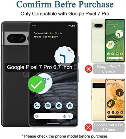 Lywhl [2 + 2 pacote] Para Google Pixel 7 Protetor de tela de privacidade Protector anti-spy adesivo completo filme flexível + lente de câmera preta Protetor de vidro para pixel 7 pro 6.7 , amigável ao caso sem bolhas anti-arranhão