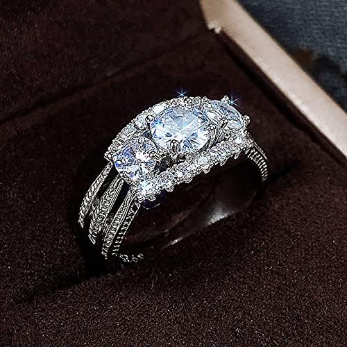 2023 novo anel de zircônia de diamante completa para mulheres jóias simples de moda acessórios populares para anéis de