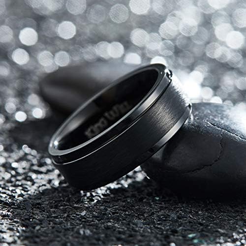 King Will 8mm preto/prata/ouro anel de aço inoxidável anel para homens para homens Anel de alívio da ansiedade do estresse
