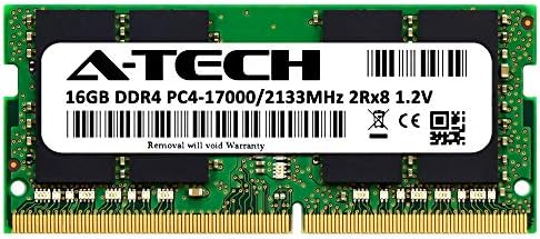 A-Tech 16GB RAM para Dell Latitude 7480, 7380, 7280, 5288, 5280, 3588, 3580, 3488, 3480, 3380 laptop | DDR4 2133 MHZ SODIMM PC4-17000