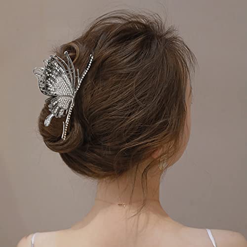 ACO-UINT 2 Pacote de cabelos de borboleta para mulheres, clipes de garra de cabelo de borboleta dos anos 90 para cabelos