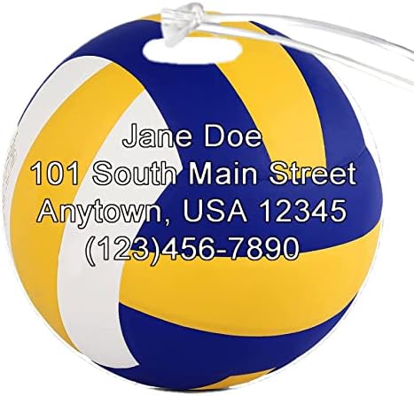 Volleyball Shiloh personalizável 4 polegadas reforçado com bagagem de bagagem de bagagem Adicione qualquer número ou qualquer nome