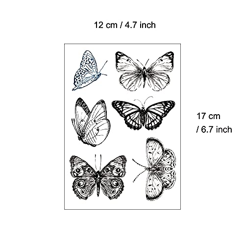 EverJoy Realistic Butterfly Buttery Tattoo Adesivos - Tatuagens falsas à prova d'água, favores de festa, decorações